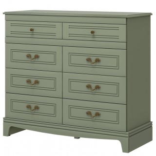 КОМОД ЛОРЕТО 8 ЯЩИКОВ ЗЕЛЕНЫЙ САМШИТ